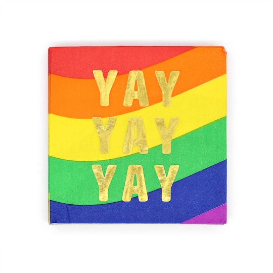 Yay Pride Rainbow Paper Cocktail Napkins, 20ct. by Celebrate It™